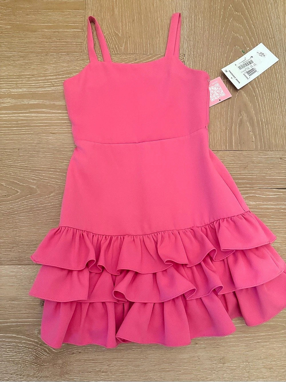 Rare Editions Girls Ruffle Dress in Pink Size 8 NWT